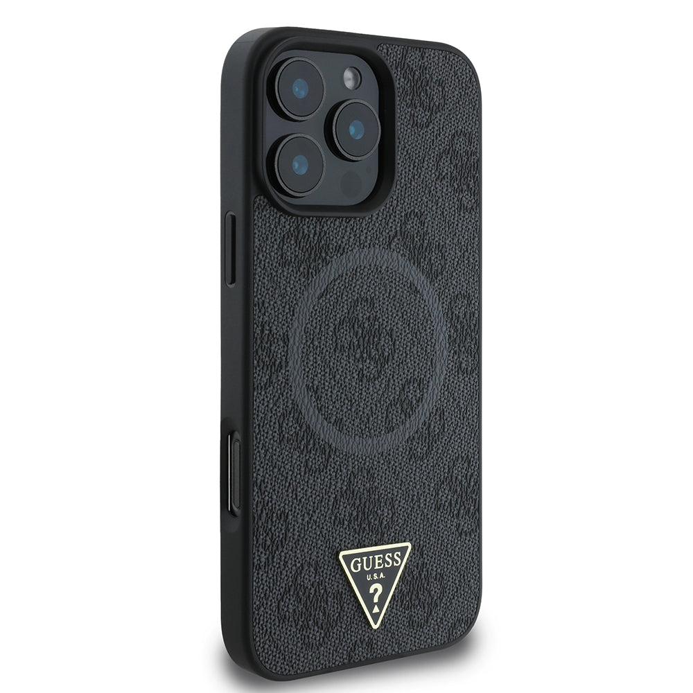 Guess iPhone 16 Pro Max Orjinal Lisanslı Magsafe Şarj Özellikli PU Üçgen Logo 4G Desenli Telefon Kılıfı-20 Guess iPhone 16 Pro Max Orjinal Lisanslı Magsafe Şarj Özellikli PU Üçgen Logo 4G Desenli Telefon Kılıfı-20